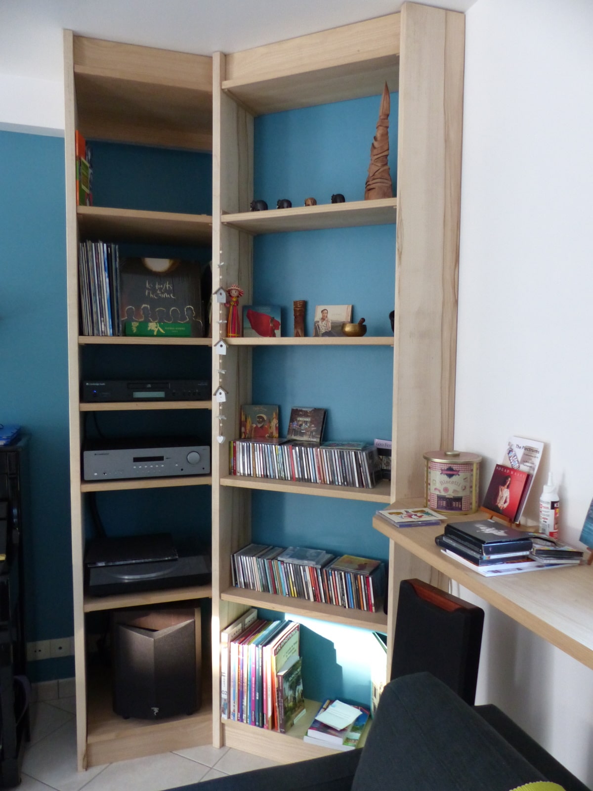 Réaménagement d'un salon - Agencement sur-mesure - SOUS L'ECORCE